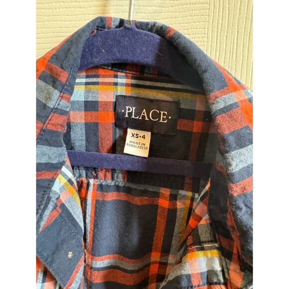 Children's Place Plaid Button Down Boys size 4 - Picture 3 of 4